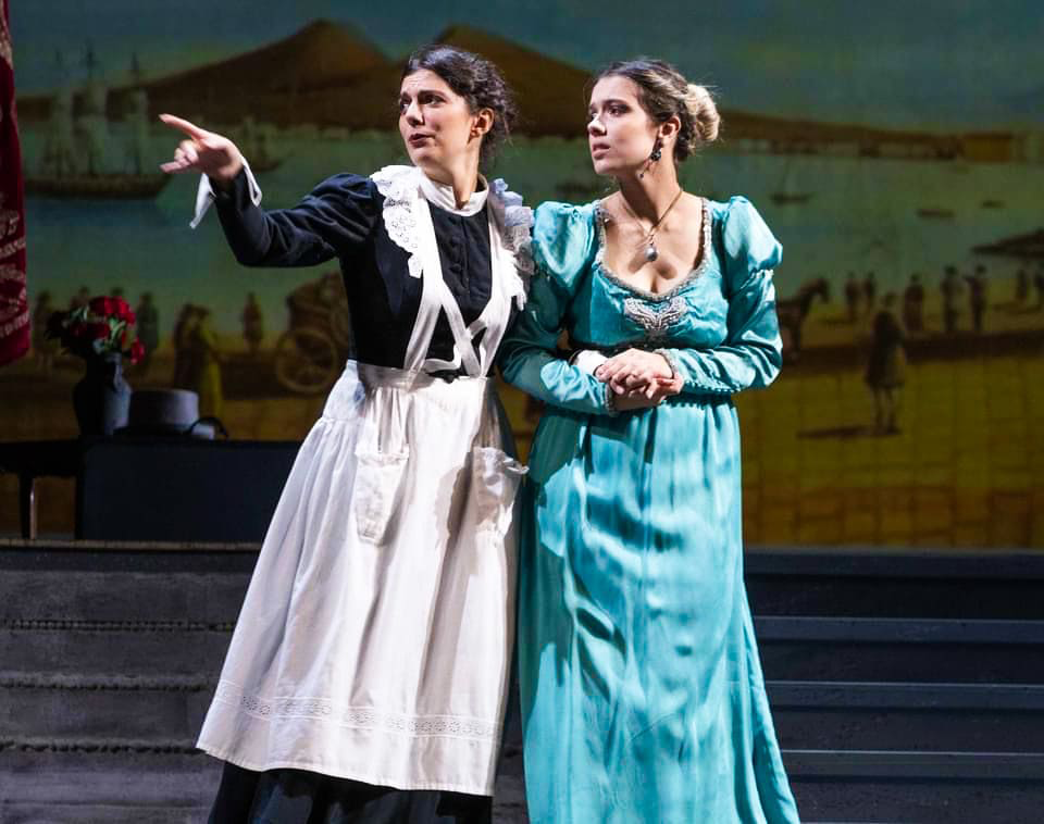 Il soprano Chiara Maria Fiorani nel ruolo di Berenice al teatro coccia di novara nel 2022